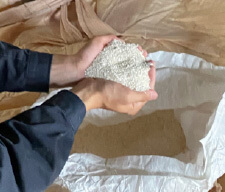 卵殻の状態は乾燥しており、破砕片の大きさは揃っている